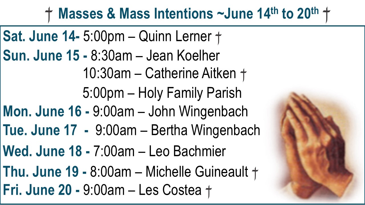 † Masses & Mass Intentions †
