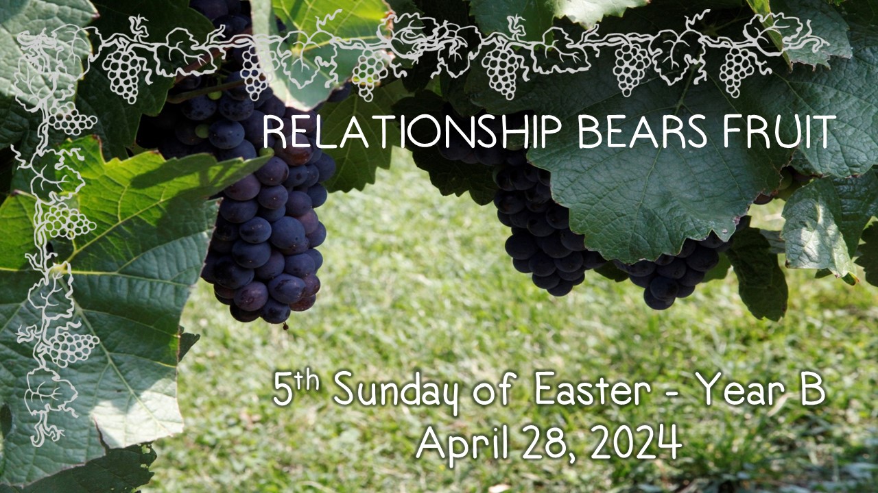 5th Sunday of Easter - Year B ~ April 28, 2024