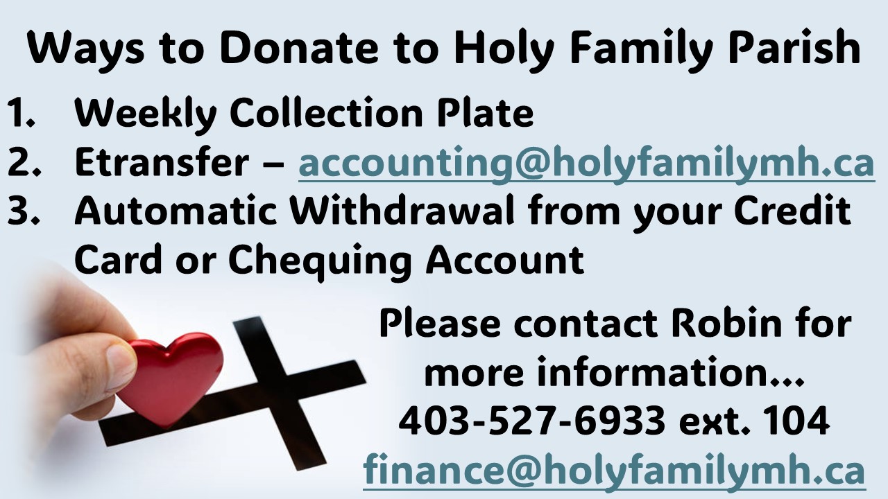 Ways to Donate to Holy Family Parish
