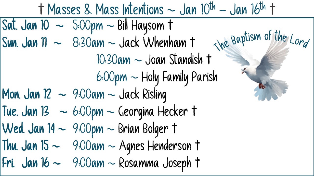 † Masses & Mass Intentions †