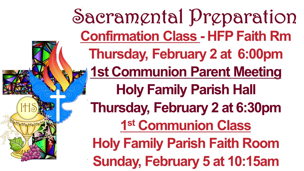 Sacramental Prep Classes